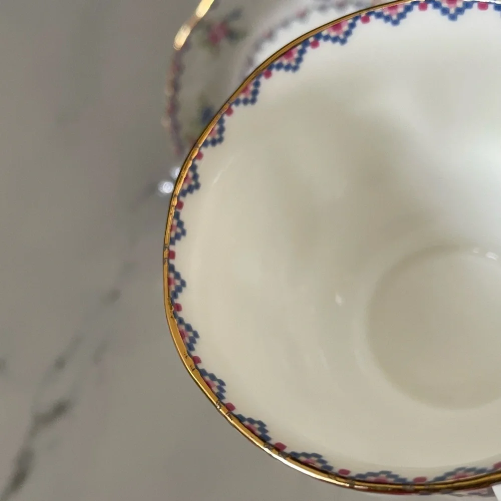 Petit Point Cup & Saucer by Royal Albert